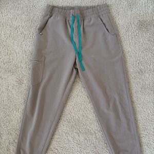 Figs High Waisted Jogger Scrub Pants Stone